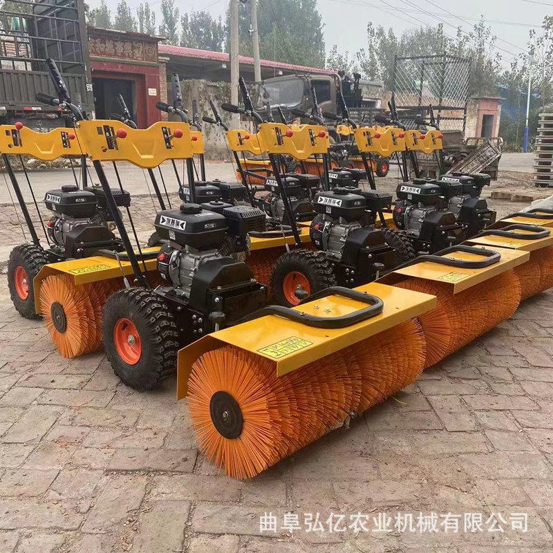 小型汽油除雪机环卫工人道路清扫抛雪机东北户外鱼塘铲冰扫雪机