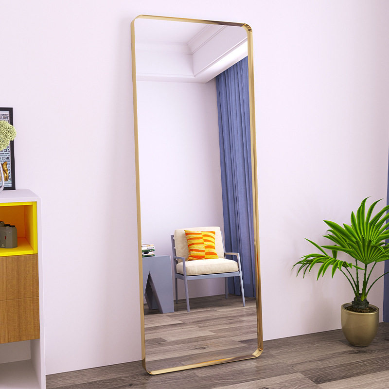 网红ins风轻奢服装店试衣镜不锈钢落地镜全身镜超白显瘦挂墙镜子,橡塑材料及制品,其他塑料制品,淘宝优惠券,粉丝福利购,淘宝优惠卷