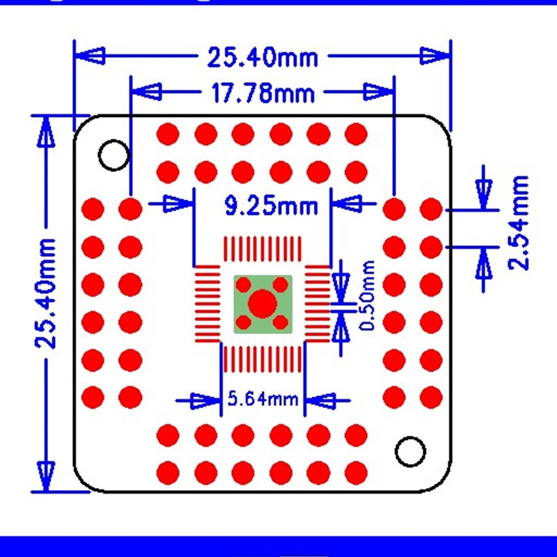 QFN48转DIP48 QFN44  QFP48 QFP44 PQFP LQFP 转换板转接板