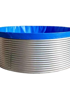 镀锌板鱼池大型户外帆布鱼池圆形组装蓄水池高密度养鱼池养殖水箱