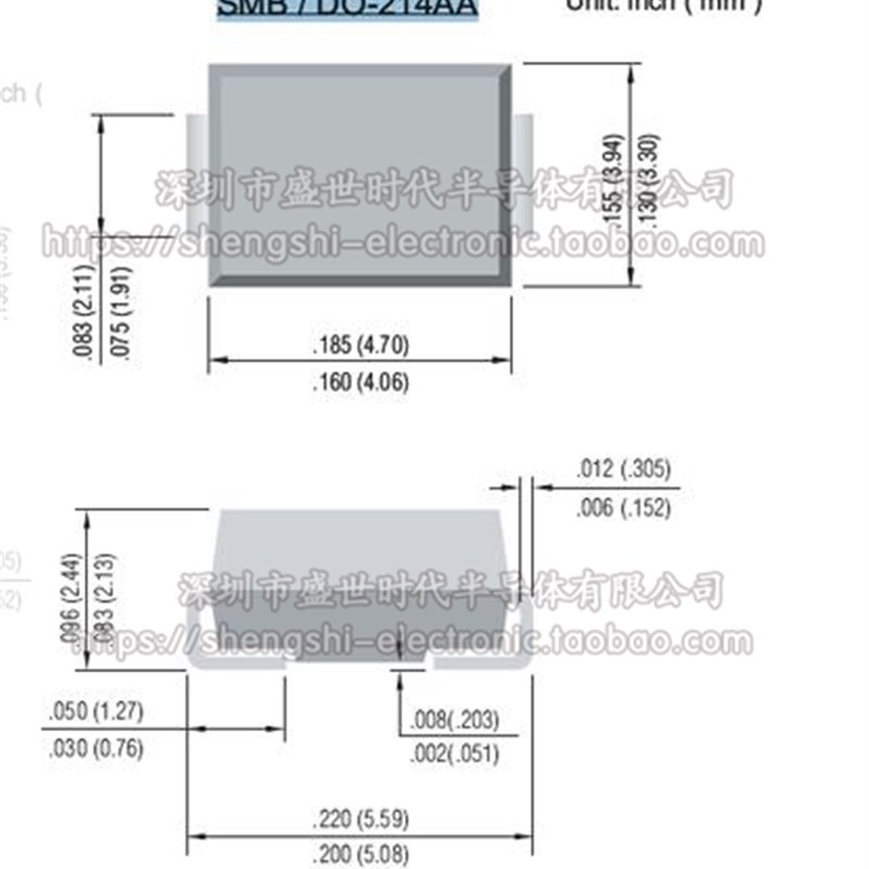 SS34 贴片IN5822/1N5822 肖特基二极管3A40V SMA/SMB/SMC(DO-214)