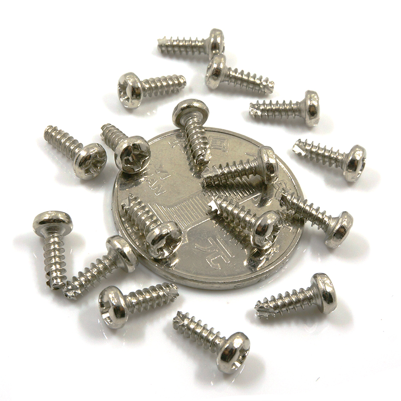 PT镀镍 圆头割尾自攻螺丝 十字盘头平尾开槽螺钉 割尾自攻螺丝 M4