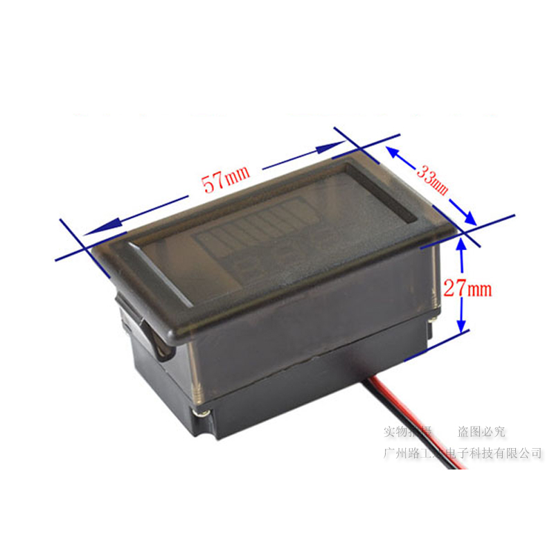 两线防水数显电压表直流 电动车电压显示器 电瓶数字电压显示仪