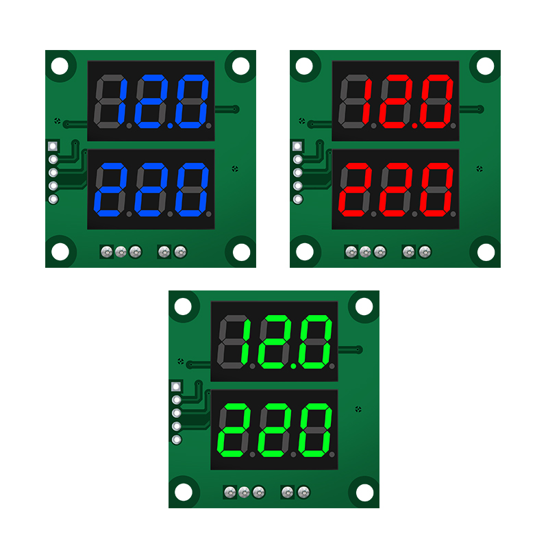 交流电压表AC0-300V 直流DC0-100V高精度数显双显220v逆变器用