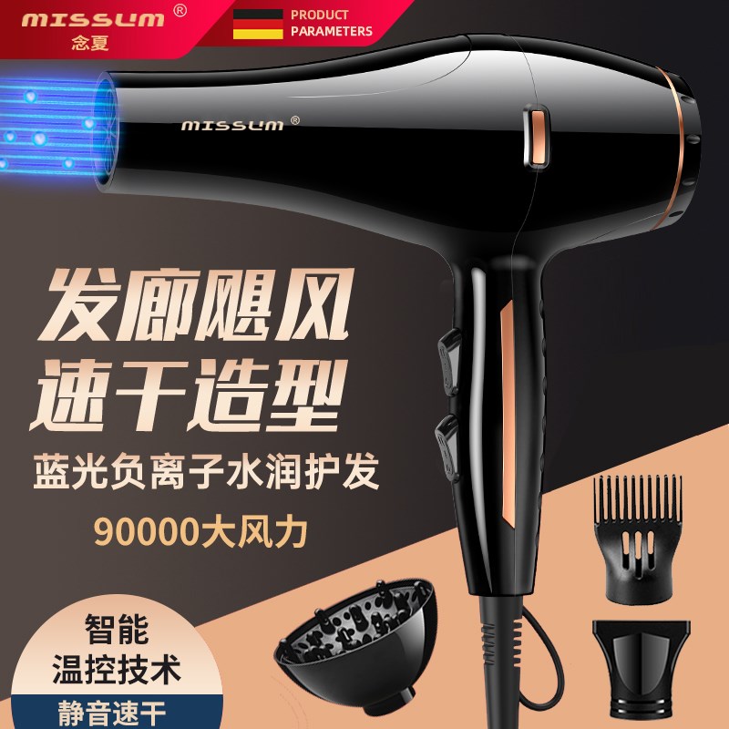家用大功率发廊电吹风机大风力静音冷热风负离子护发速干风筒