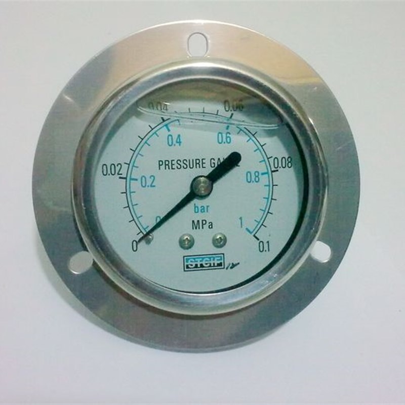 YN60ZT 0-1MPa  轴向带边耐震/充油/抗震/防震压力表水压表气压表