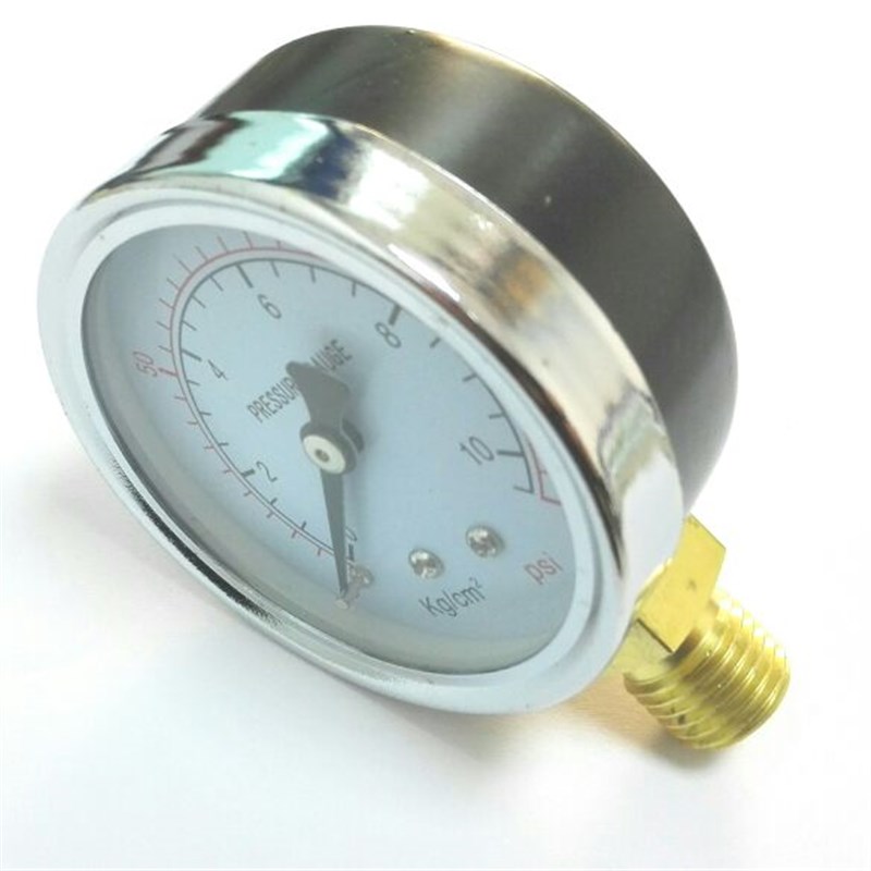 气压液压测量表 表盘直径60mm 压力10kg/cm2 150psi m14x1.5 y60