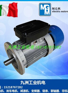 意大利原装进口MGM交流刹车电机 BA 71 80 90 112MB4 5.5KW 4极B5