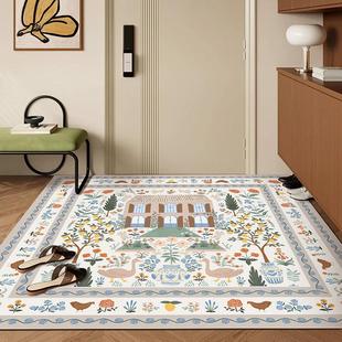 法式 卡蒙特中古入户门皮革地垫田园农舍玄关家用脚垫方形可擦洗垫