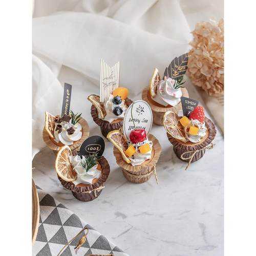 仿真纸杯蛋糕模型奶油水果杯子甜品ins橱窗布置装饰摆件拍摄道具