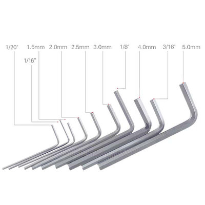 10件套 内六角扳手 木电吉他贝司斯琴颈琴桥弦锁调节工具日墨美芬
