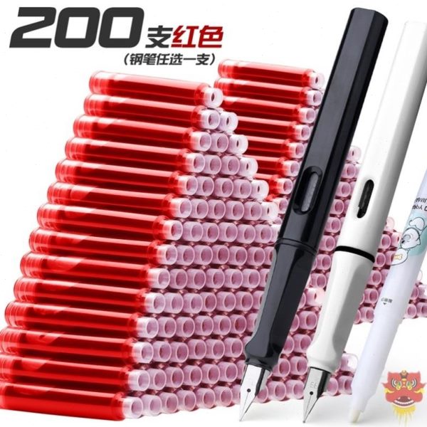 墨囊钢笔墨水红笔教师专用换批改老师墨囊红色替学生专用可红作业