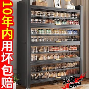 柜上玄关钢防尘口门碳 铁艺门翻钢制柜入户家用大容量高鞋