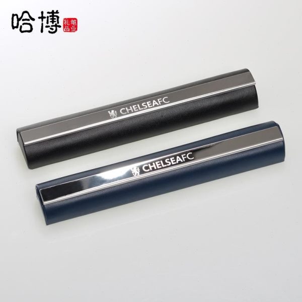 高档皮质半圆长条单支钢笔盒商务礼品签字笔盒圆珠笔包装盒