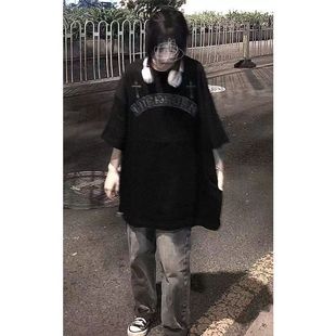 宽松夏季 短袖 韩版 新款 圆领百搭上衣服ins潮 T恤高街个性 女学生时尚