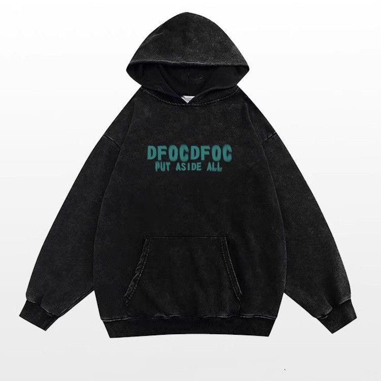 2025新款水洗做旧美式复古卫衣女春秋新款欧美风高街连帽ins上衣