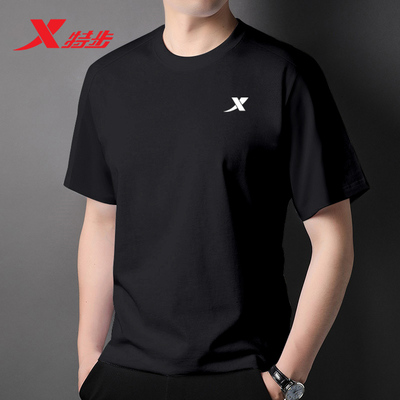 特步短袖男t恤运动上衣男