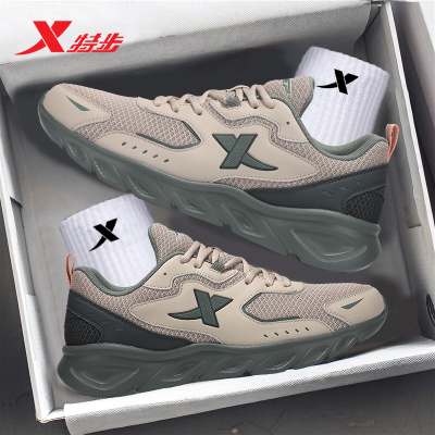 特步运动鞋新款网面透气跑步鞋男