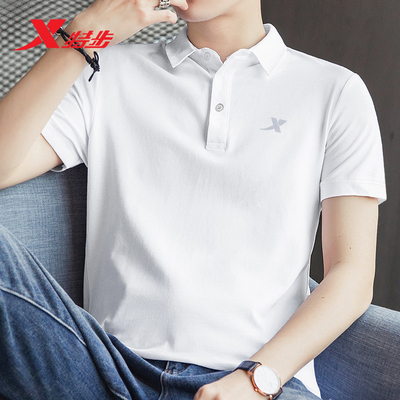 特步短袖男t恤运动上衣男