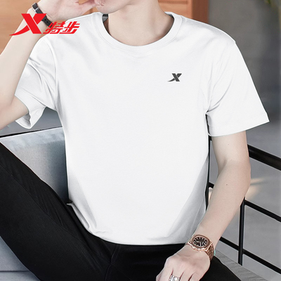 特步短袖男t恤运动上衣男