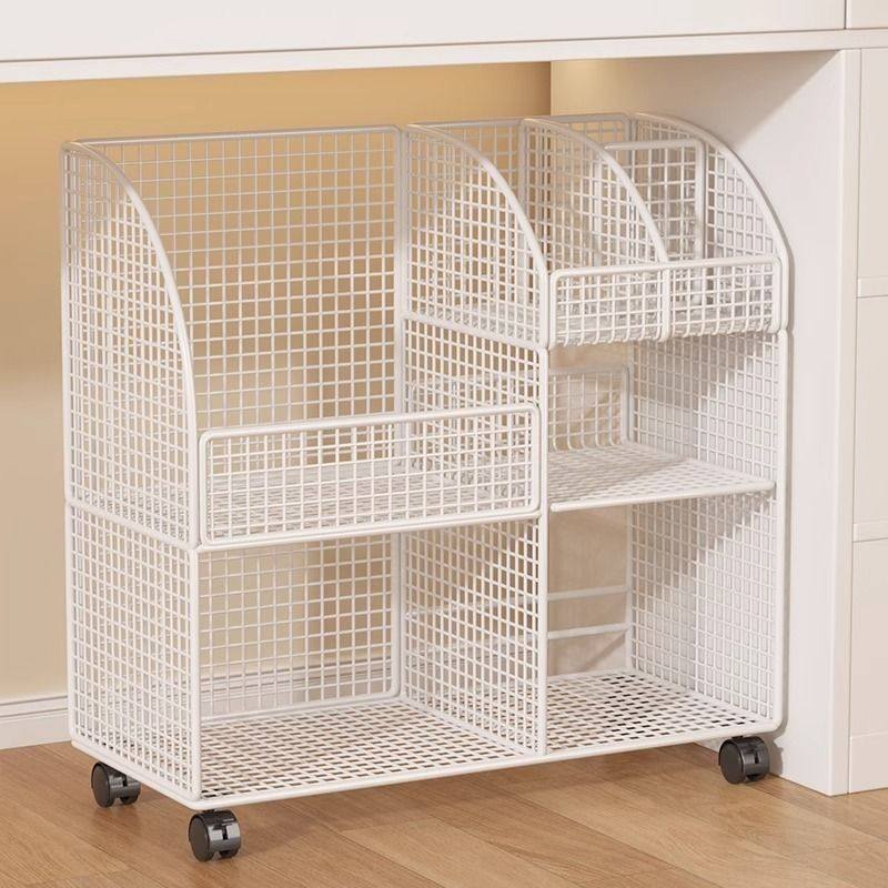 桌下书架书本整理架书桌下学生放书储物箱家用书桌旁可移动置物柜,厨房/烹饪用具,抹布架/厨房清洁收纳架,淘宝优惠券,粉丝福利购,淘宝优惠卷