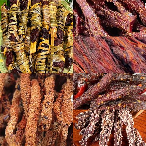 云南特产芒市火烤黄牛肉干