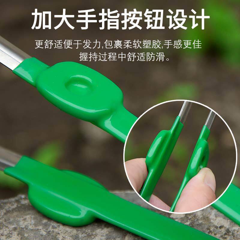 园艺工具镊子取物夹子拾物拔草拔苗种花家用夹种子不锈钢移植工具
