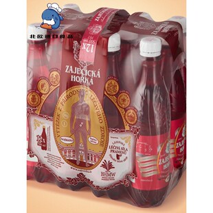 啵哺天然碱性苏打水0糖0脂0卡捷克进口矿泉水 捷克苦水500ml