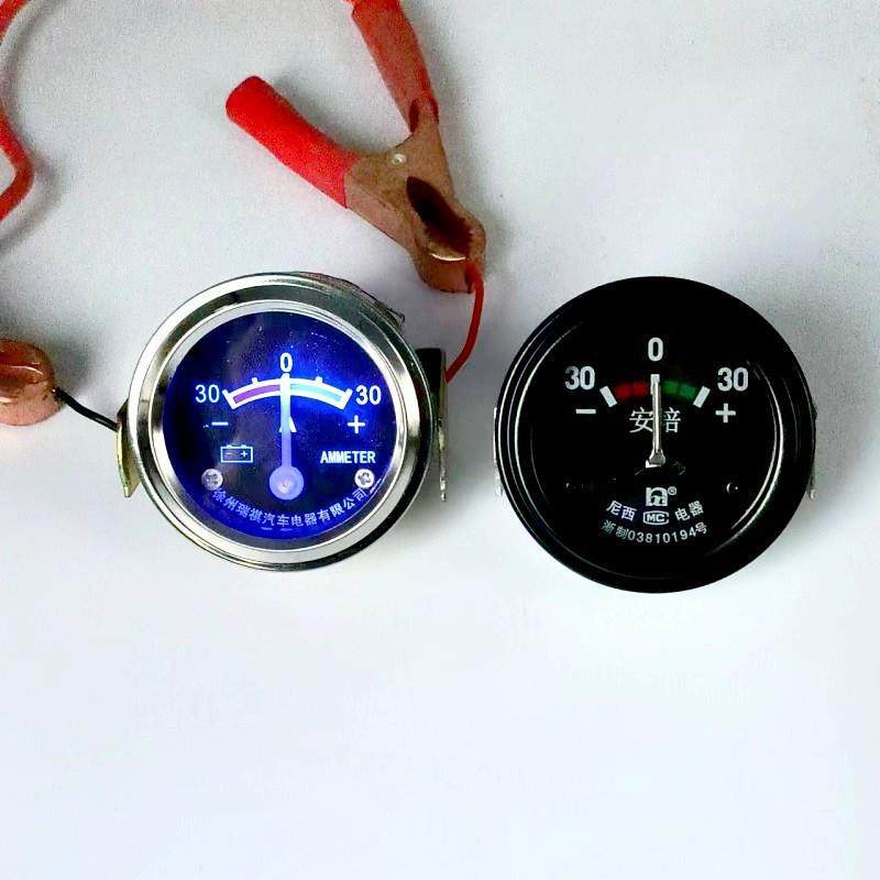 汽车发电机组12V24V电压表电流表充电LED指示灯表30A尼西汽车仪表图片