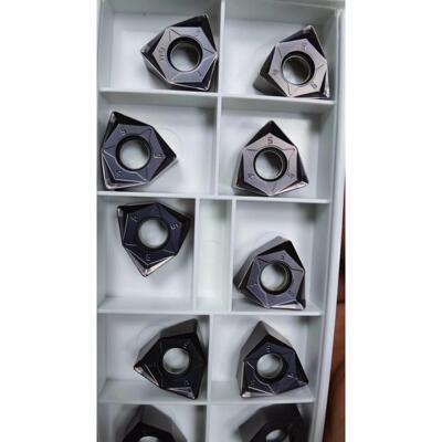 快进给铣刀片WNMU080608EN快进给90度刀盘专用刀片钢件不锈钢铸件