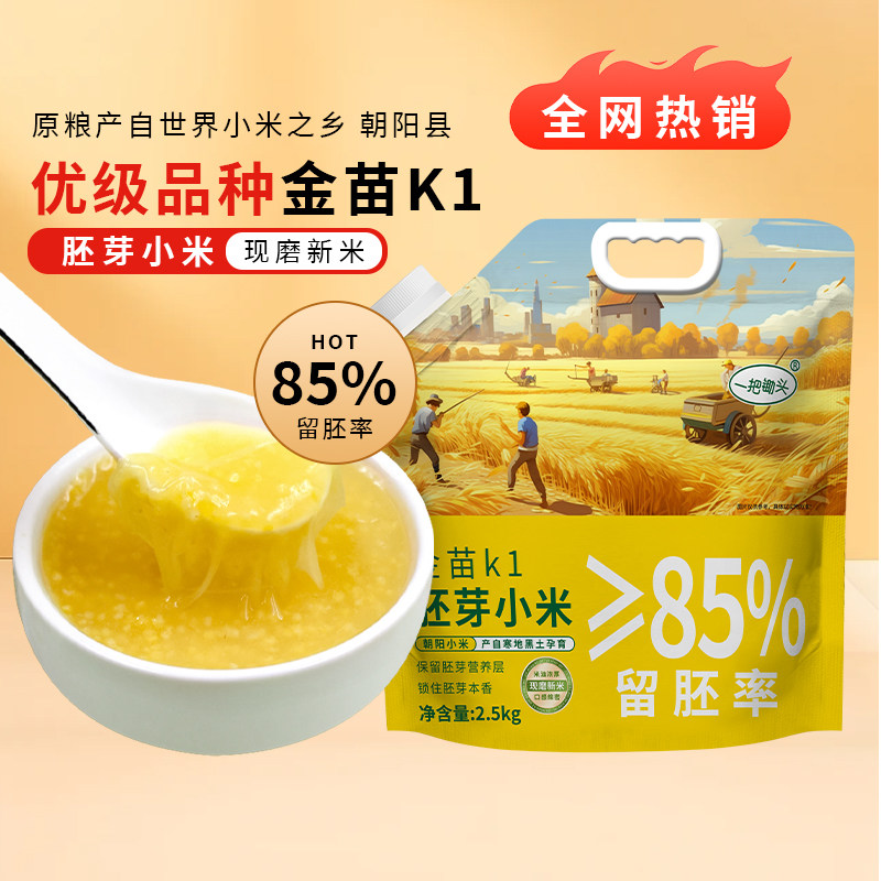 东北胚芽黄小米颗粒饱满产地直发