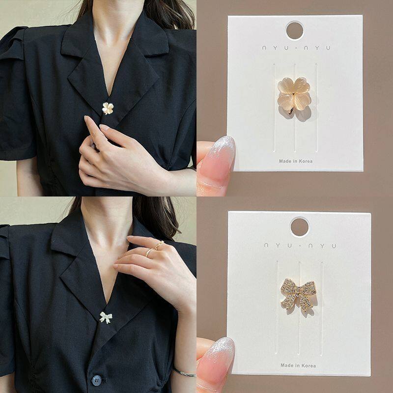 衬衣领口蝴蝶结隐形暗扣小胸针气质别针百搭防走光固定扣