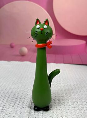 萌宠卡通猫咪花瓶干花插花器治愈系客厅桌面创意礼物装饰摆件
