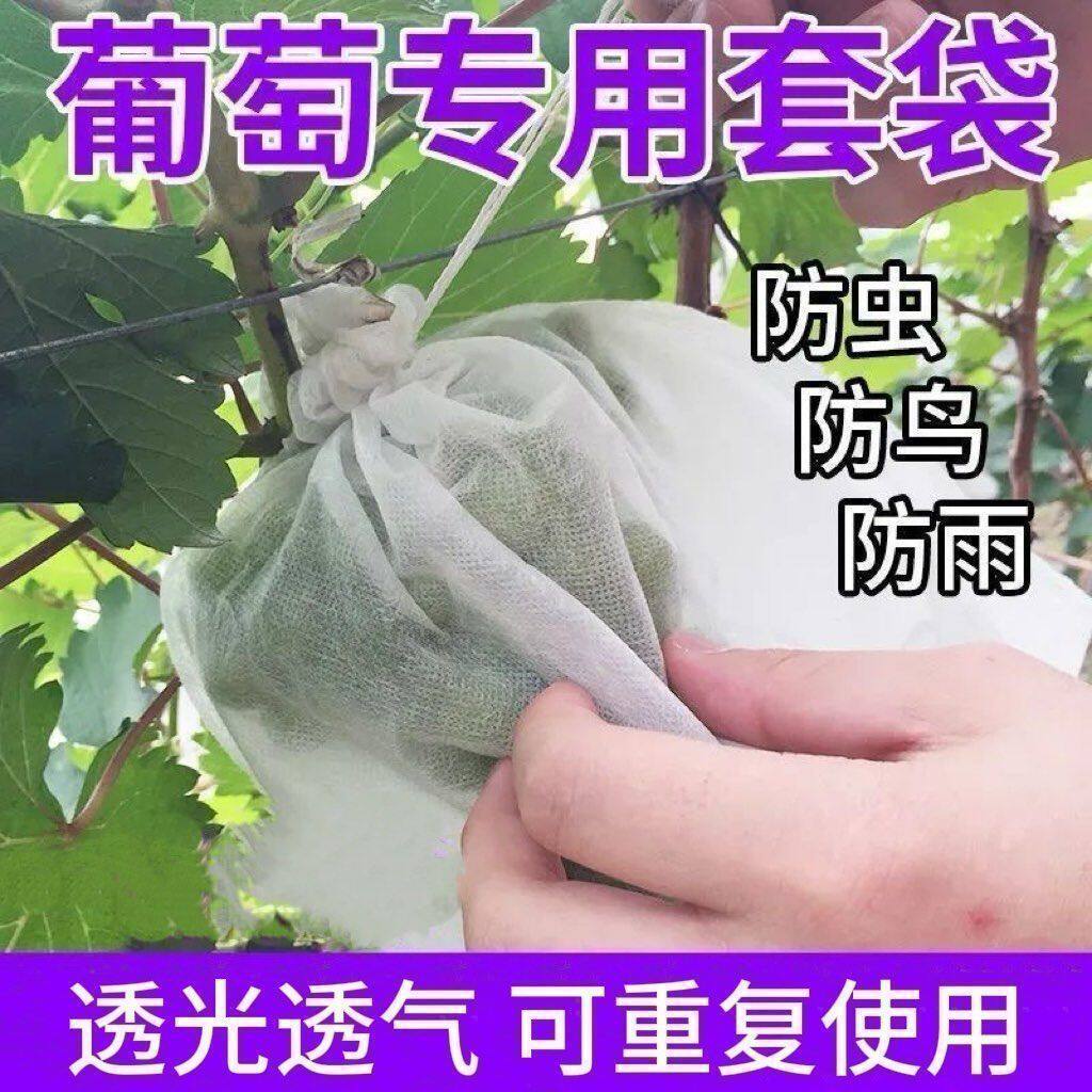 收口无纺布袋葡萄无花果培育防雨防虫果蔬露天栽培防护收纳套袋