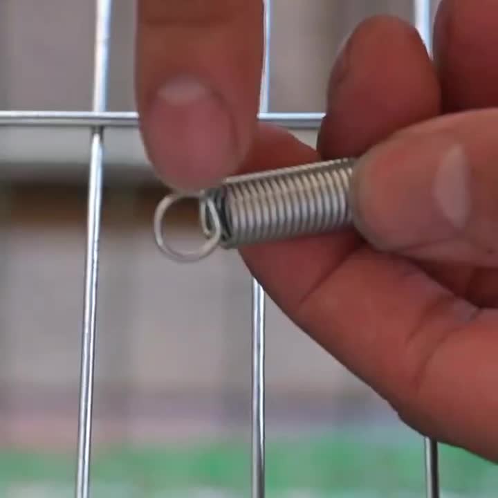 不锈钢兔笼弹簧卡扣门钩猫狗笼具养殖配件通用兔子笼弹簧挂钩