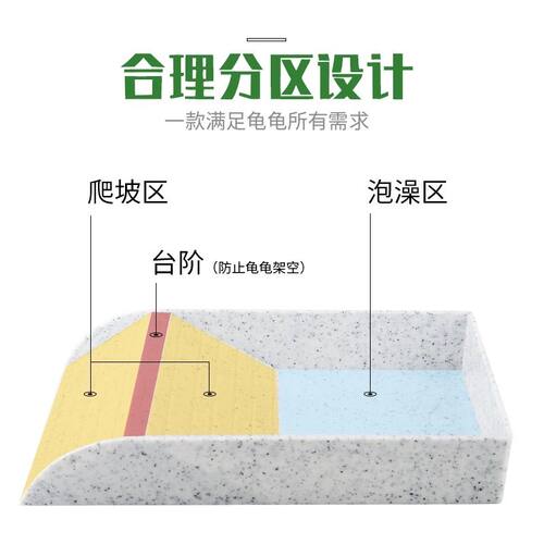 龟箱拱形浮岛晒台爬梯乌龟休息爬坡躲避一体设施