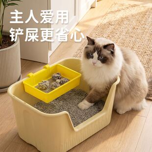 猫砂过滤筛网猫砂盆不锈钢粉尘筛子家用猫咪清洁工具钩架宠物用品
