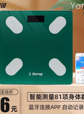 极速电子c称体重秤人体智能多锐体脂秤迷你家用小型精准测脂肪蓝