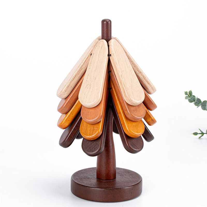 德国胡桃木圣e诞树隔热垫 高档圣诞树餐垫 锅杯防烫垫防烫桌垫摆,餐饮具,餐垫,淘宝优惠券,粉丝福利购,淘宝优惠卷