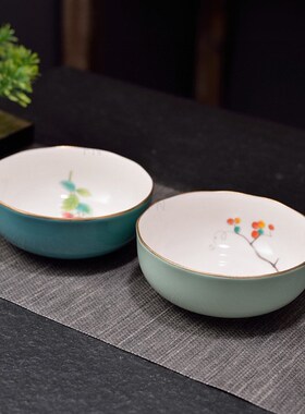 香兰社同款骨瓷五个碗z木盒包装米饭碗家用送礼