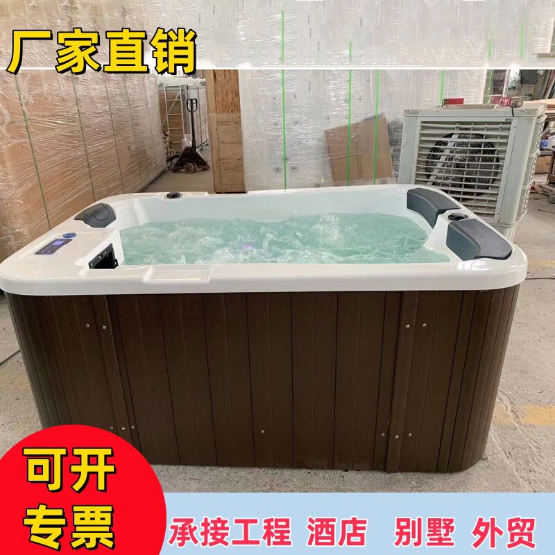 亚克力户外泳池恒温冲浪按摩大池户外浴缸 花园酒店SPA水疗游泳池