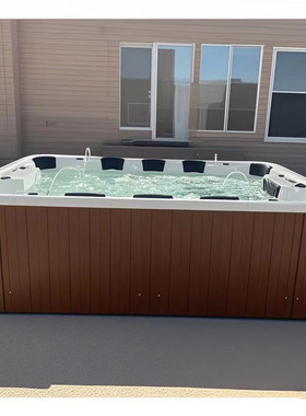 亚克力按摩浴缸 spa浴池 室外冲浪大浴缸10人户外花园游池jacuzzi