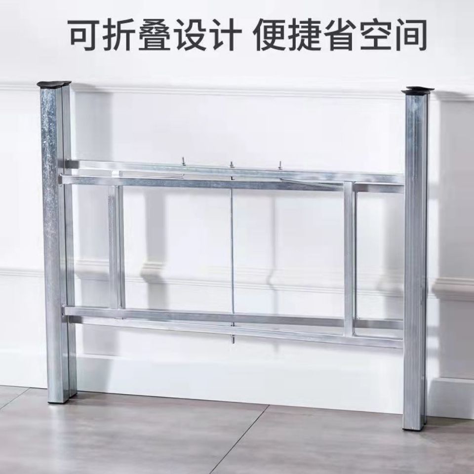 简易镀锌圆桌子支架脚加厚桌子腿桌子支架折叠桌腿圆桌架十字桌架