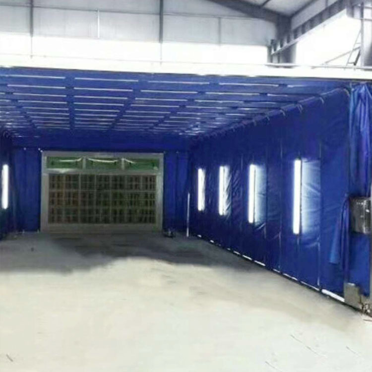 移动式电动伸缩喷漆房 折叠式汽车家具喷漆房 轨道式喷烤漆房