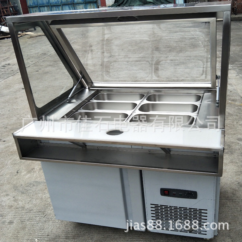 厂家直销 水果蔬菜保鲜展示柜 110V 披萨沙拉冷藏操作台