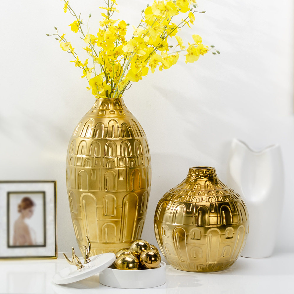 落地大花瓶 ceramic vase  flower vase样板间售楼部装饰陶瓷花瓶