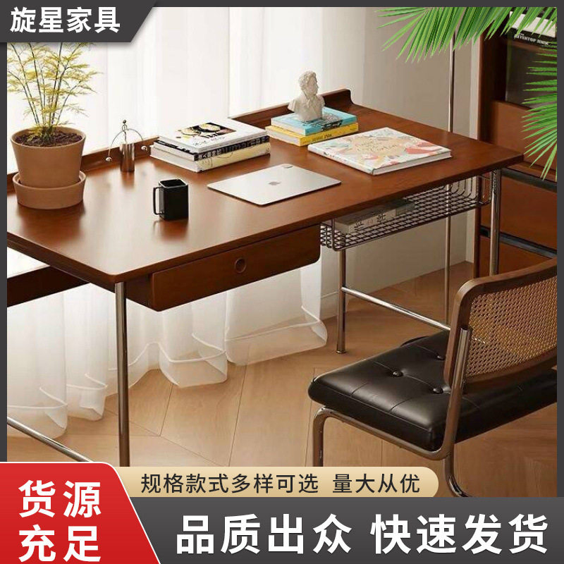 厂家供应不锈钢书桌简约电脑办公桌子写字小户型带抽屉自由组合