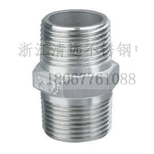 不锈钢304六角外丝316铸造外丝201内接头双头螺纹4分6分1寸DN15