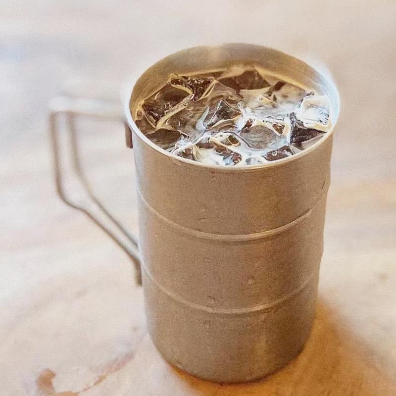 ins北欧风冰拿铁杯复古咖啡杯冷饮杯果汁杯气泡水杯不锈钢奶茶杯