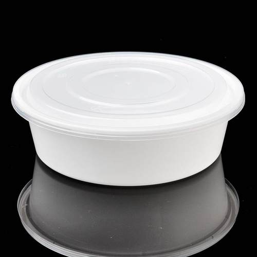 3500ml一次性打包盒乳白餐盒外卖盆小龙虾火锅酸菜鱼超大饭盒圆形